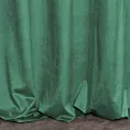 Zasłona ciemnozielona z welwetu zdobiona falbanami 140x250 taśma CHARLOTTE 2