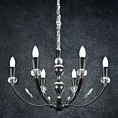 Lampa sześcioramienna MELBA z kryształami