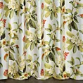 Tkanina zasłonowa miękki w dotyku welwet,  z kwiatowo-botanicznym nadrukiem