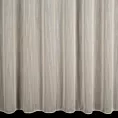 Firana szyta na taśmie 5 cm beżowa z półprzeźroczystej tkaniny z efektem deszczyku, wykończona obciążnikiem