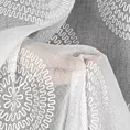 Firana biała z geometrycznym haftem 140x250 cm przelotka MILAGROS