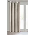 Zasłona beżowa z matowego welwetu 140x260 cm przelotka - MELANIE