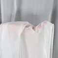 Firana szyta na taśmie 5 cm biała z delikatnej, połyskującej tkaniny wykończonej obciążnikiem