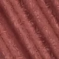 Zasłona ciemnoróżowa z welwetu wytłaczanego w liście 140x250 cm przelotka - OCTAVIA