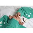 Ręcznik kąpielowy dziecięcy 100x100 cm bawełniany kolor miętowy 350g/m2 z kapturem BABY 71