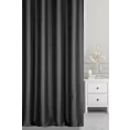 Zasłona szyta na taśmie 5 cm czarna z gładkiej tkaniny typu blackout