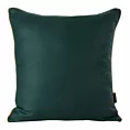 Poszewka na poduszkę 45x45 cm z makosatyny bawełnianej kolor ciemnozielony, złocisty z ozdobną wypustką PREMIUM