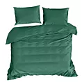 Pościel 180x200 cm bawełniana gładka kolor ciemnozielony NOVA 3