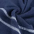 Ręcznik do rąk 30x50 cm bawełniany kolor granatowy w kontrastujące pasy 500 g/m2 DINA