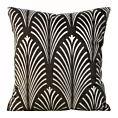 Poszewka na poduszkę 45x45 cm welwetowa czarna z srebrnym nadrukiem BLINK 27