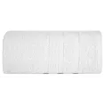 Ręcznik kąpielowy 70x140 cm bawełniany kolor biały z ozdobną bordiurą 500 g/m2 MILO