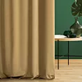 Zasłona szyta na taśmie 5 cm ENYA jasnobrązowa z miękkiej półmatowej tkaniny welwetowej