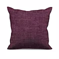 Poszewka szyta fioletowa z tkaniny zaciemniającej typu dimout o naturalnym splocie, z efektem melanżu
