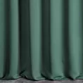 Zasłona szyta na taśmie 5 cm turkusowa z gładkiej tkaniny zaciemniającej typu dimout