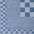 Komplet ściereczek kuchennych 2szt 50x70 cm bawełniany kolor niebieski zdobionych motywem szachownicy 200 g/m2 MAURO
