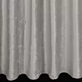 Zasłona szyta na taśmie 8 cm srebrna z miękkiej tkaniny welwetowej z efektem kreszowania, wykończona obciążnikiem