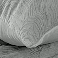 Pościel 140x200 cm welwetowa kolor srebrny z wytłaczanym wzorem FLANO