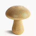Figurka dekoracyjna grzybek pokryta złotymi kuleczkami