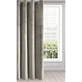 Zasłona ciemnobeżowa z gładkiego welwetu 140x250 cm przelotka PIERRE