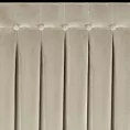 Zasłona beżowa z welwetowej tkaniny zdobiona głębokimi fałdami i guzikami 85x250 cm (wymiar podany na gotowo) szelki - ALITA