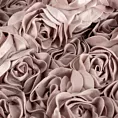 Zasłona pudrowa z welwetu zdobiona aplikacją 3D róż 140x250 cm  przelotka - ROSES Eva Minge