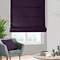 Roleta rzymska fioletowa z tkaniny trudnopalnej, zaciemniającej, typu blackout