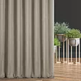 Zasłona szyta na taśmie 5 cm beżowo kremowa z tkaniny o grubym splocie i efektem melanżu