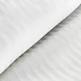 Pościel 220x200 cm satyna bawełniana kolor biały w drobne prążki VERA