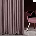 Zasłona szyta na tunelu ciemnofioletowa z miękkiej półmatowej tkaniny welwetowej