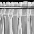 Firana biała z delikatnego woalu zdobiona wycinanym laserowo wzorem 140x270 cm taśma DEBORA