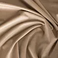 Komplet 2 szt. zasłon ciemnobeżowych z welwetowej tkaniny 140x250 cm przelotki - DARLA