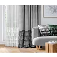 Zasłona welwetowa stalowa zdobiona falbanami 140x250 przelotka - CHARLOTTE 1