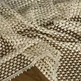Obrus kremowy 150x300 cm z gipiury o geometrycznej ażurowej strukturze