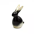 Figurka dekoracyjna ZAJĄCZEK w złoto-czarnej kolorystyce