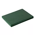 Prześcieradło gładkie bez gumki 180x210 cm z satyny bawełnianej kolor ciemnozielony 125 g/m2 NOVA