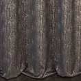 Zasłona szyta na tunelu grafitowo złocista z tkaniny z wzorem w formie przecierki na błyszczącym tle Pierre Cardin