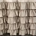 Zasłona welwetowa beżowa zdobiona falbanami 140x270 cm taśma - DANI