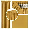 Zasłona musztardowa z tkaniny welurowej 160x240 cm taśma - Dora