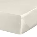 Prześcieradło bez gumki 160x210 cm z satyny bawełnianej kolor kremowy 125 g/m2 DINA Diva Line