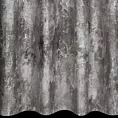 Zasłona welwetowa stalowo, beżowa zdobiona nadrukiem przecieranym 140x250 cm przelotka - ESTER