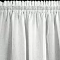 Firana biało, srebrzysta zdobiona nadrukiem przecierki 140x270 cm taśma OLIVIA