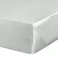 Prześcieradło gładkie bez gumki 220x210 cm z satyny bawełnianej kolor jasnoszary 125 g/m2 NOVA