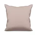 Poszewka szyta STYLE pudrowo różowa o naturalnym charakterze, z widocznym, ozdobnym splotem