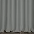 Zasłona szyta na taśmie 5 cm ciemnoszara z gładkiej tkaniny typu dimout