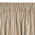 Zasłona welwetowa beżowo, szampańska zdobiona przecieranym wzorem 140x270 cm taśma - RENIA