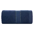 Ręcznik kąpielowy 50x90 cm bawełniany kolor granatowy z bordiurą w paseczki 500 g/m2 BARI