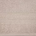 Ręcznik kąpielowy 50x90 cm bawełniany kolor beżowy z bordiurą w paski podkreślone błyszczącą nicią 500 g/m2 GALA