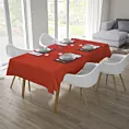 Obrus szyty DORA - HIT czerwony z miękkiej tkaniny o welurowej strukturze