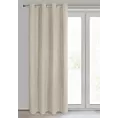 Zasłona beżowa welwetowa 100% zaciemniająca 140x250 cm przelotka - NITA