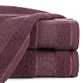 Ręcznik kąpielowy 70x140 cm bawełniany kolor bordowy z ozdobną bordiurą 500 g/m2 NESSY